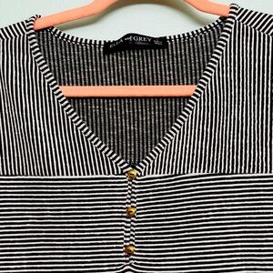 Black and white blouse